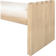 Meridian Furniture Sonia Cream Velour Fur Fabric Bench