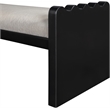 Meridian Furniture Sonia Beige Velour Fur Fabric Bench