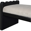 Meridian Furniture Sonia Beige Velour Fur Fabric Bench