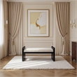 Meridian Furniture Sonia Beige Velour Fur Fabric Bench