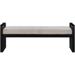 Meridian Furniture Sonia Beige Velour Fur Fabric Bench