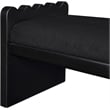 Meridian Furniture Sonia Black Velour Fur Fabric Bench