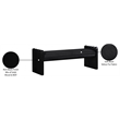 Meridian Furniture Sonia Black Velour Fur Fabric Bench