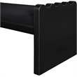 Meridian Furniture Sonia Black Velour Fur Fabric Bench