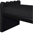 Meridian Furniture Sonia Black Velour Fur Fabric Bench