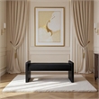 Meridian Furniture Sonia Black Velour Fur Fabric Bench