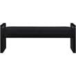 Meridian Furniture Sonia Black Velour Fur Fabric Bench