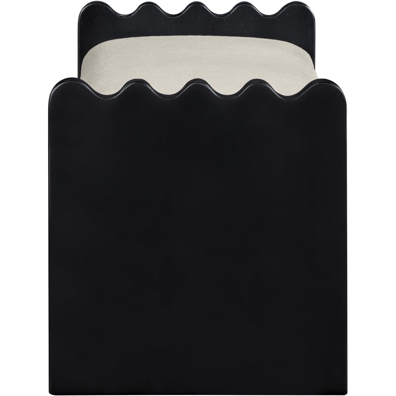 Meridian Furniture Sonia Cream Velour Fur Fabric Bench