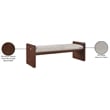 Meridian Furniture Sonia Beige Velour Fur Fabric Bench