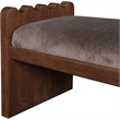 Meridian Furniture Sonia Brown Velour Fur Fabric Bench