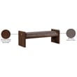 Meridian Furniture Sonia Brown Velour Fur Fabric Bench