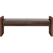 Meridian Furniture Sonia Brown Velour Fur Fabric Bench