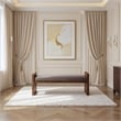 Meridian Furniture Sonia Brown Velour Fur Fabric Bench
