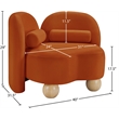 Meridian Furniture Daphne Cognac Velvet Chair