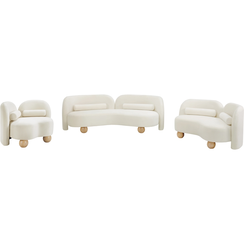 Meridian Furniture Daphne Cream Velvet Chair