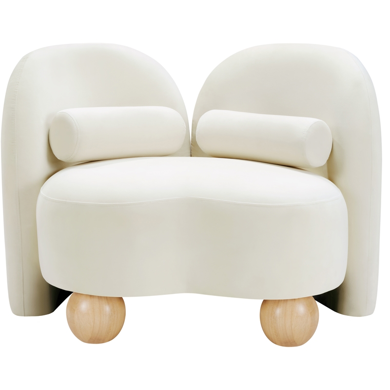 Meridian Furniture Daphne Cream Velvet Chair