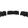Meridian Furniture Daphne Black Velvet Loveseat