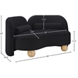 Meridian Furniture Daphne Black Velvet Loveseat