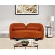 Meridian Furniture Daphne Cognac Velvet Loveseat