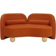 Meridian Furniture Daphne Cognac Velvet Loveseat