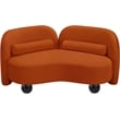 Meridian Furniture Daphne Cognac Velvet Loveseat