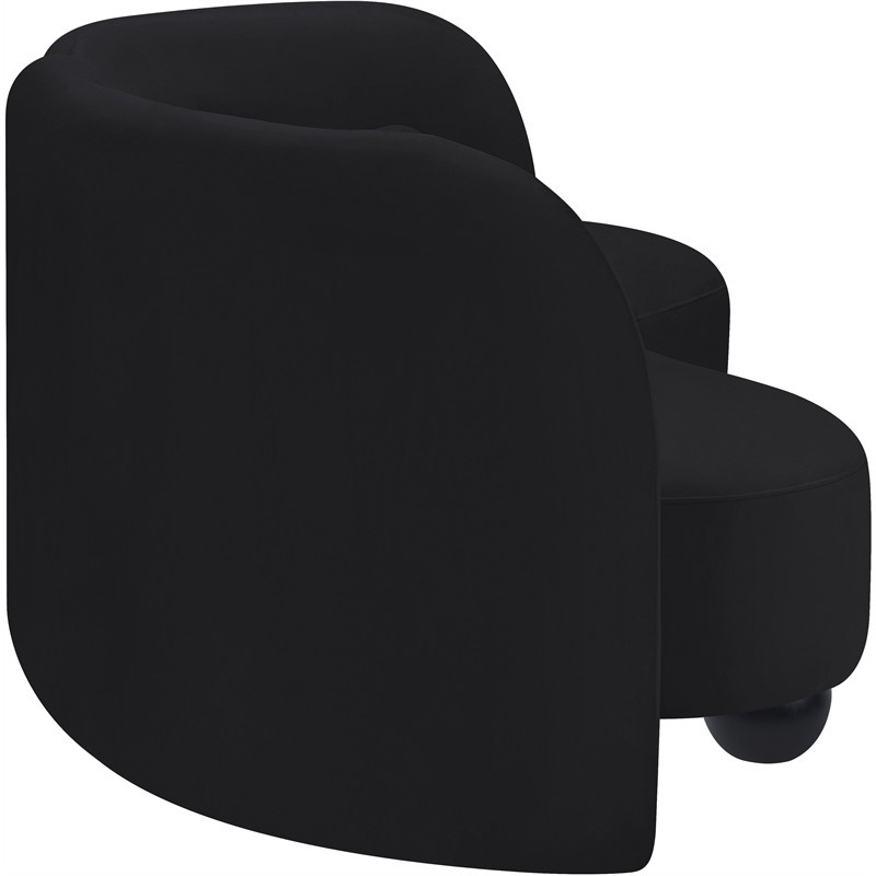 Meridian Furniture Daphne Black Velvet Sofa