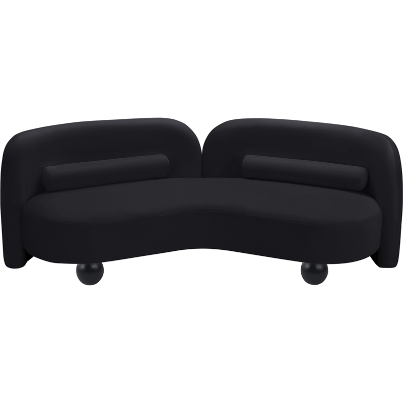 Meridian Furniture Daphne Black Velvet Sofa