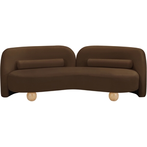 Meridian Furniture Daphne Brown Velvet Sofa