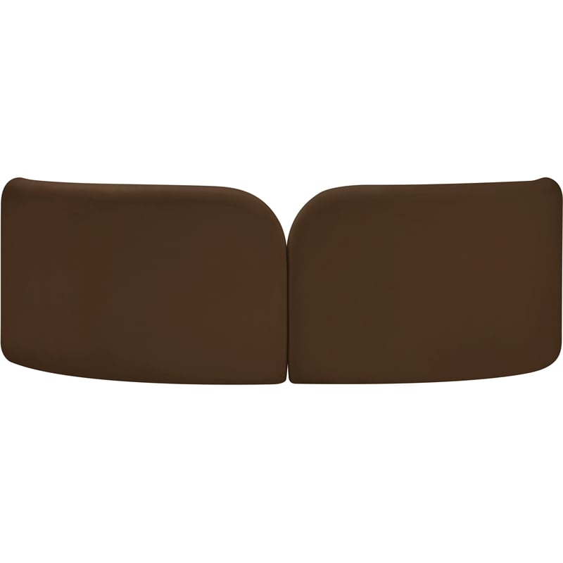 Meridian Furniture Daphne Brown Velvet Sofa