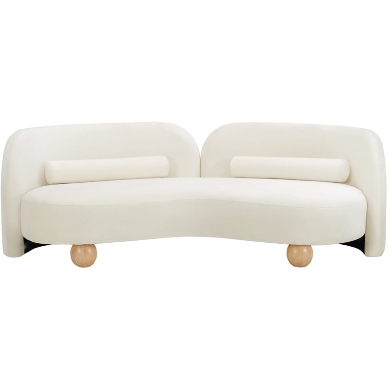 Meridian Furniture Daphne Cream Velvet Sofa