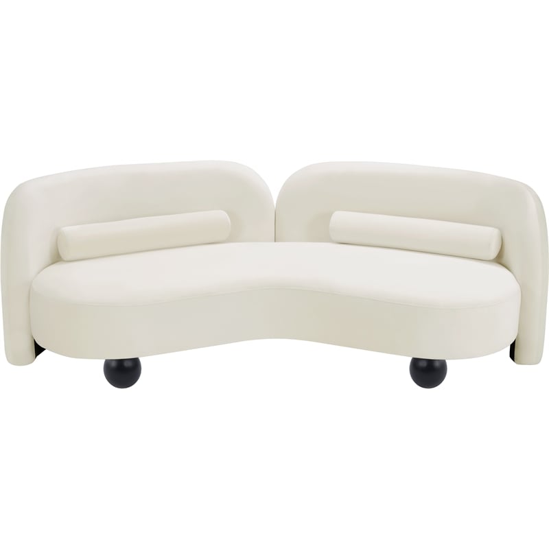 Meridian Furniture Daphne Cream Velvet Sofa