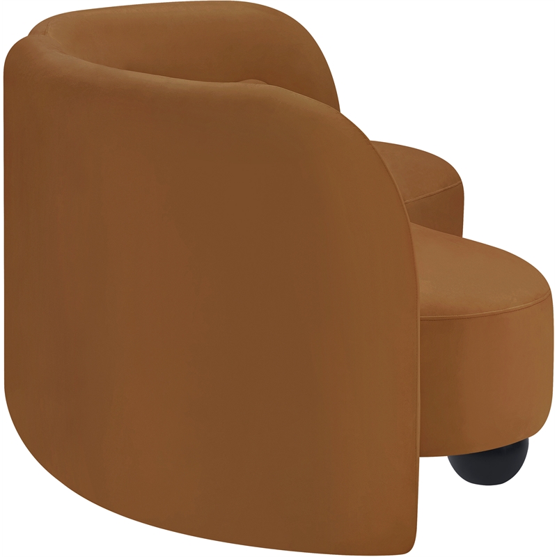 Meridian Furniture Daphne Saddle Velvet Sofa