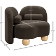 Meridian Furniture Daphne Brown Boucle Fabric Chair