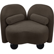 Meridian Furniture Daphne Brown Boucle Fabric Chair