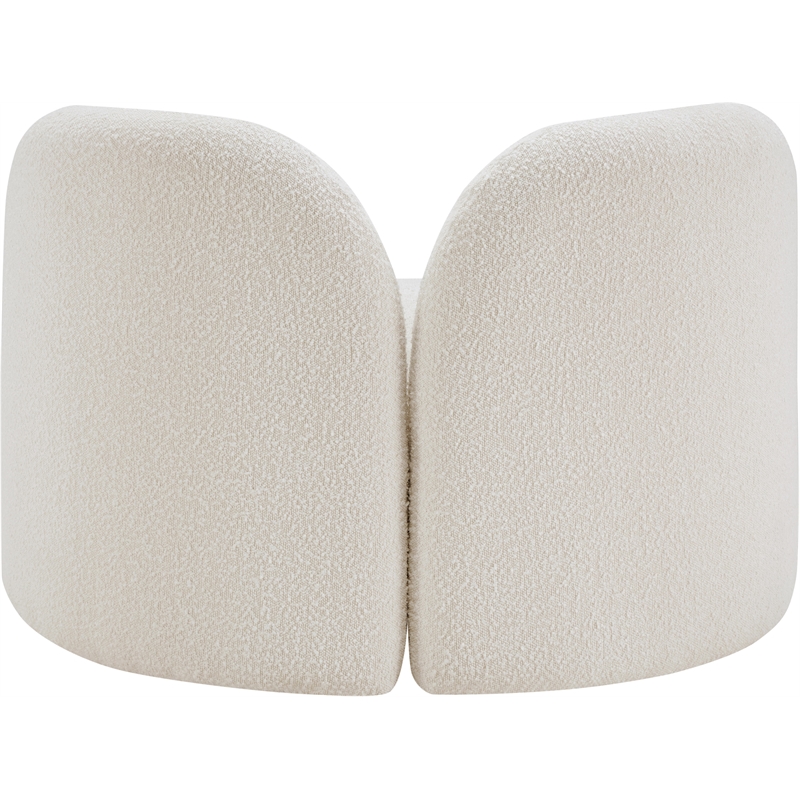 Meridian Furniture Daphne Cream Boucle Fabric Chair