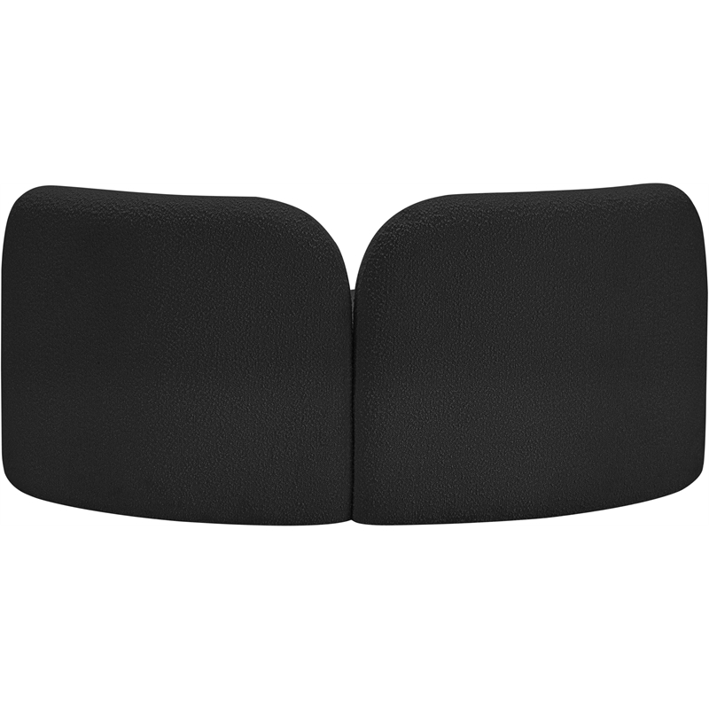 Meridian Furniture Daphne Black Boucle Fabric Loveseat