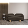 Meridian Furniture Daphne Brown Boucle Fabric Loveseat