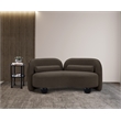 Meridian Furniture Daphne Brown Boucle Fabric Loveseat