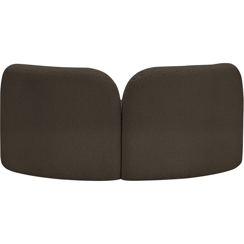 Meridian Furniture Daphne Brown Boucle Fabric Loveseat