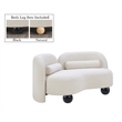 Meridian Furniture Daphne Cream Boucle Fabric Loveseat