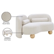 Meridian Furniture Daphne Cream Boucle Fabric Loveseat