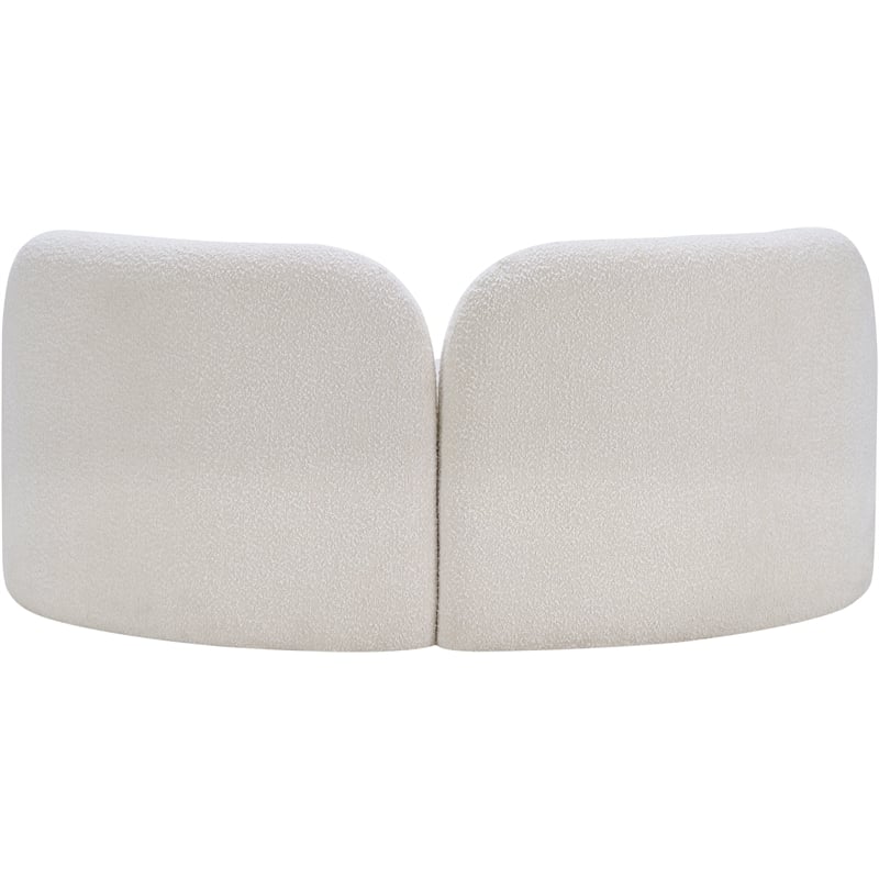 Meridian Furniture Daphne Cream Boucle Fabric Loveseat