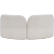 Meridian Furniture Daphne Cream Boucle Fabric Loveseat