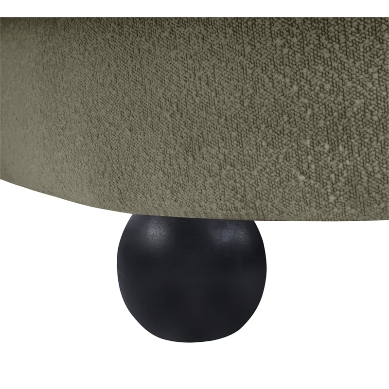 Meridian Furniture Daphne Olive Boucle Fabric Loveseat