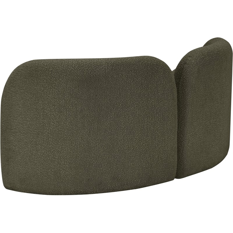 Meridian Furniture Daphne Olive Boucle Fabric Loveseat