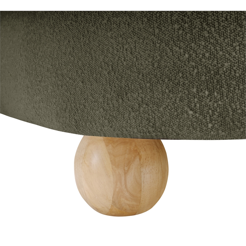 Meridian Furniture Daphne Olive Boucle Fabric Loveseat