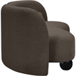 Meridian Furniture Daphne Brown Boucle Fabric Sofa