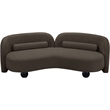 Meridian Furniture Daphne Brown Boucle Fabric Sofa