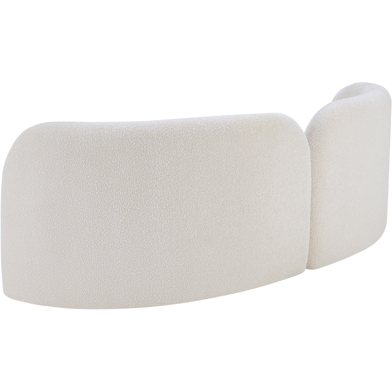 Meridian Furniture Daphne Cream Boucle Fabric Sofa