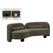 Meridian Furniture Daphne Olive Boucle Fabric Sofa